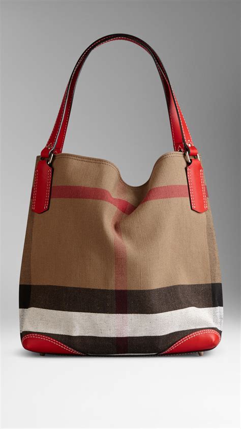 burberry canvas check tote|burberry checked canvas tote bag.